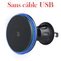 Chargeur Magnétique Sans Fil Pour Voiture, Support De Téléphone, Station De Charge Rapide, Support De Support, RVB, Iphone 12 13 14 15 Pro Max Macsafe, 30W