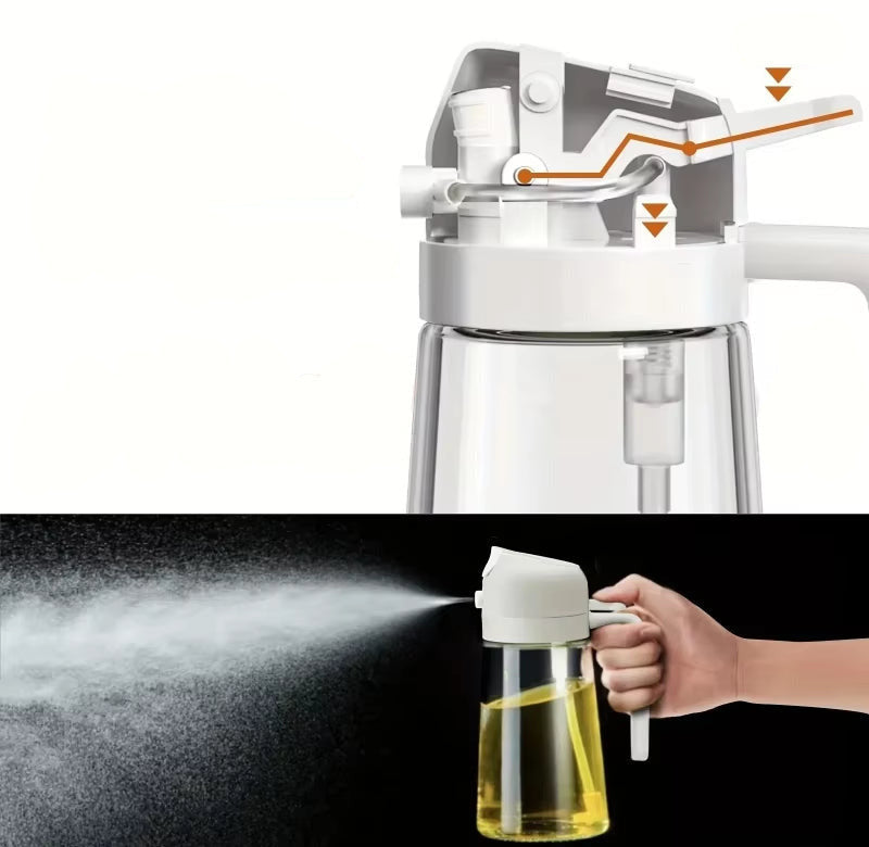 Bouteille De Pulvérisation D'Huile En Plastique 2 En 1, 500Ml, Distributeur D'Huile, Pot D'Huile, Cruet, BBQ, Cuisine, Cuisson, Rôtissage, Outil De Cuisine De Pique-Nique