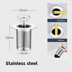 Filtre De Vidange De Sol En Acier Inoxydable, Bouchon De Lavabo Anti-Odeur, Noyau De Rebond Pop-Up, Bouchon De Lavabo, Collecteur De Cheveux, Filtre D'Évier De Douche