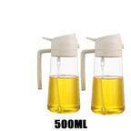 Bouteille De Pulvérisation D'Huile En Plastique 2 En 1, 500Ml, Distributeur D'Huile, Pot D'Huile, Cruet, BBQ, Cuisine, Cuisson, Rôtissage, Outil De Cuisine De Pique-Nique