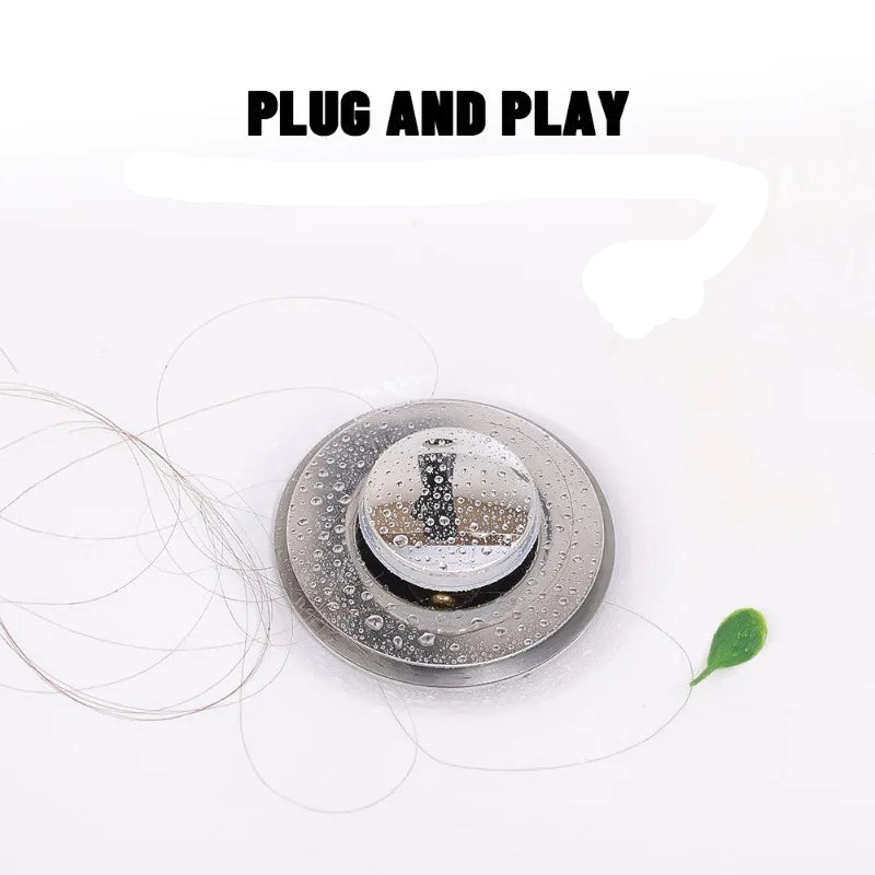 Filtre De Vidange De Sol En Acier Inoxydable, Bouchon De Lavabo Anti-Odeur, Noyau De Rebond Pop-Up, Bouchon De Lavabo, Collecteur De Cheveux, Filtre D'Évier De Douche