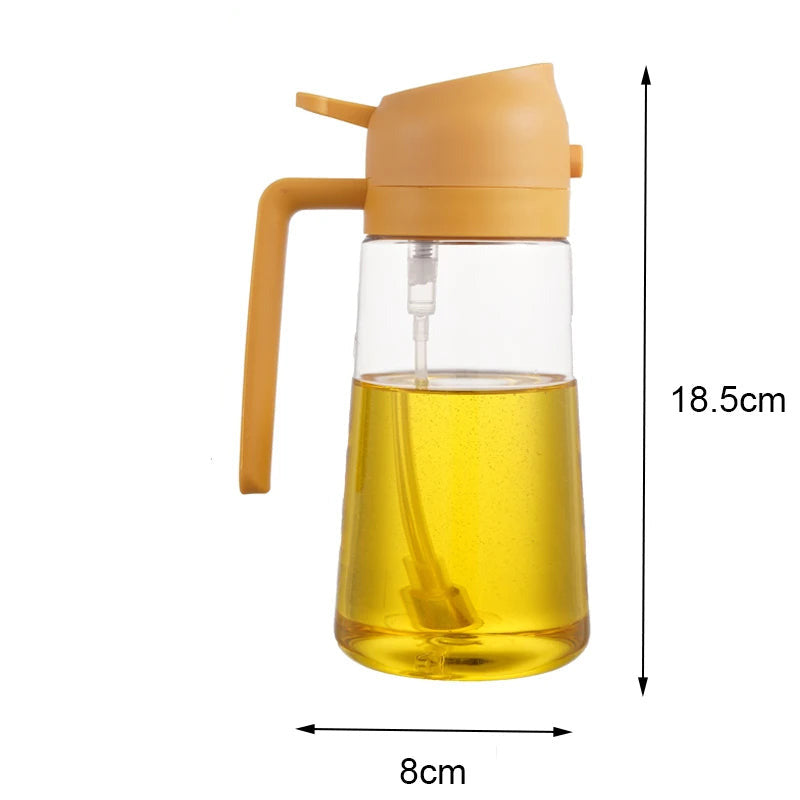 Bouteille De Pulvérisation D'Huile En Plastique 2 En 1, 500Ml, Distributeur D'Huile, Pot D'Huile, Cruet, BBQ, Cuisine, Cuisson, Rôtissage, Outil De Cuisine De Pique-Nique