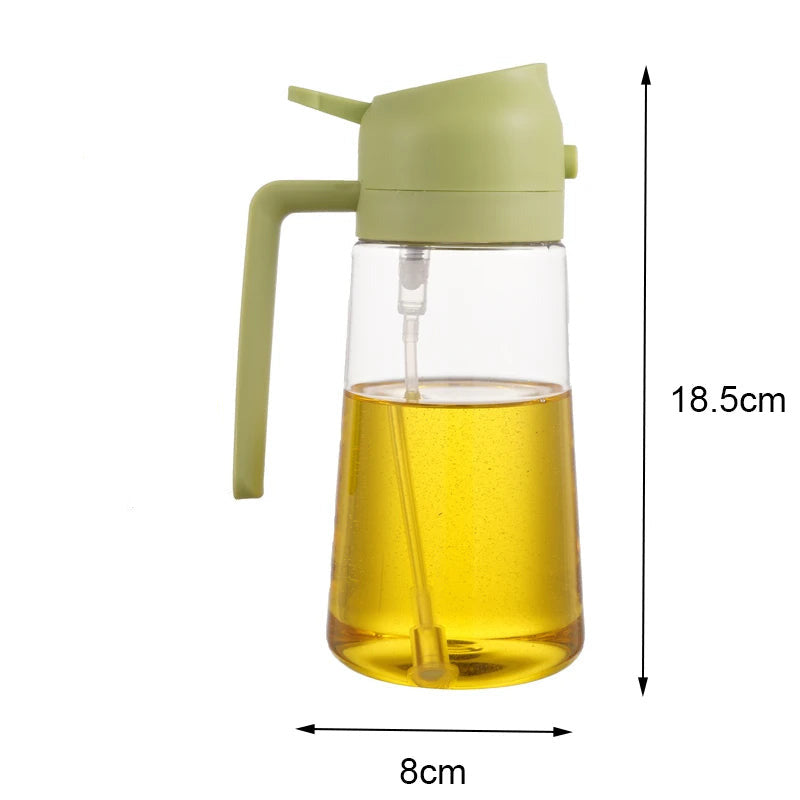 Bouteille De Pulvérisation D'Huile En Plastique 2 En 1, 500Ml, Distributeur D'Huile, Pot D'Huile, Cruet, BBQ, Cuisine, Cuisson, Rôtissage, Outil De Cuisine De Pique-Nique