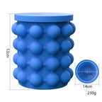 Moule À Glaçons 2 En 1, Plateaux À Glace, Grand Seau À Glace En Silicone, Machine À Boissons Glacées Portable Pour Whisky, Bière, Outils De Cuisine