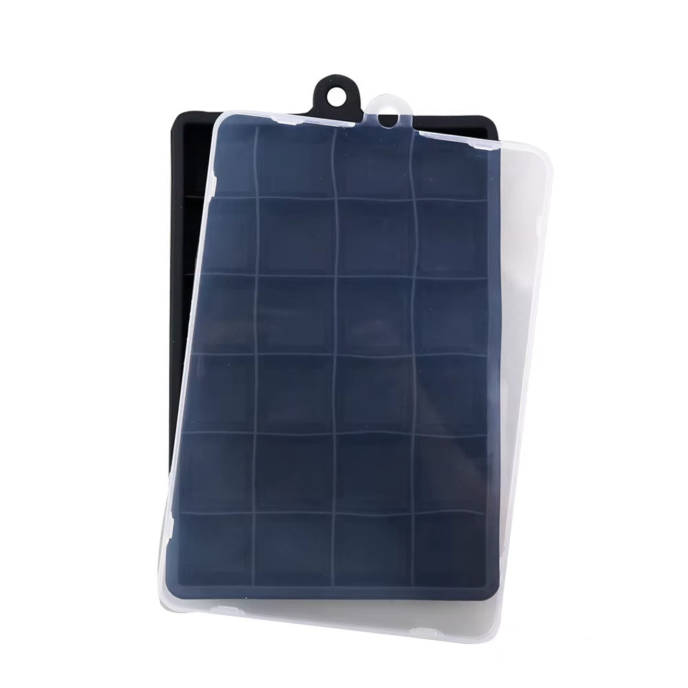 Avec Couvercle/Sans Couvercle, Plateau À Glace En Silicone À 24 Trous, Boîte Carrée, Purée Alimentaire Auxiliaire, Fromage, Gelée, Moule, Bar, Outil De Cuisine, Cube À Cocktail