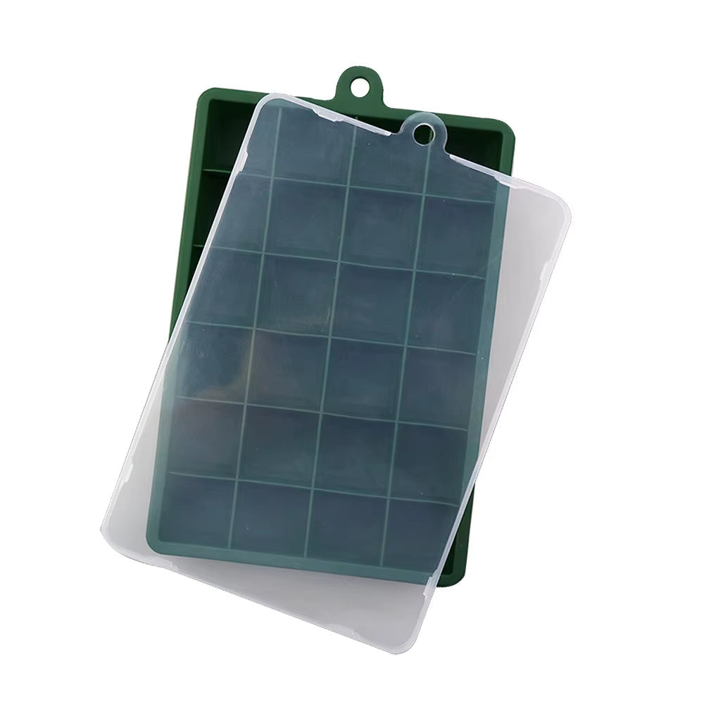 Avec Couvercle/Sans Couvercle, Plateau À Glace En Silicone À 24 Trous, Boîte Carrée, Purée Alimentaire Auxiliaire, Fromage, Gelée, Moule, Bar, Outil De Cuisine, Cube À Cocktail