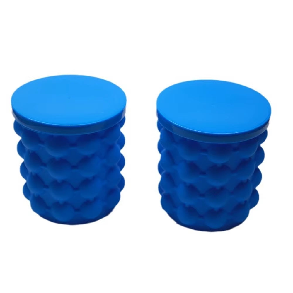 Moule À Glaçons 2 En 1, Plateaux À Glace, Grand Seau À Glace En Silicone, Machine À Boissons Glacées Portable Pour Whisky, Bière, Outils De Cuisine