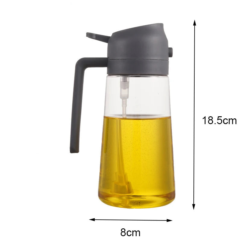 Bouteille De Pulvérisation D'Huile En Plastique 2 En 1, 500Ml, Distributeur D'Huile, Pot D'Huile, Cruet, BBQ, Cuisine, Cuisson, Rôtissage, Outil De Cuisine De Pique-Nique