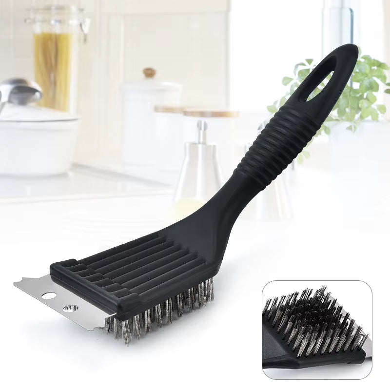 Brosse De Nettoyage Pour Barbecue, Poils En Fil D'Acier, Outil De Cuisine Durable, Kit De Gaz Pour Barbecue En Plein Air Et À La Maison, Accessoires