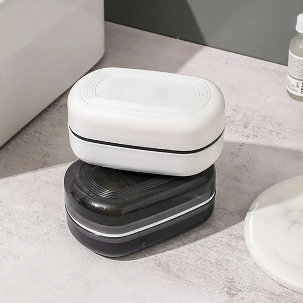Boîte À Savon De Voyage Avec Drain Intégré, Réutilisable Et Portable, Avec Couvercle, Pour L'Organisation De La Cuisine Et Accessoires De Salle De Bain