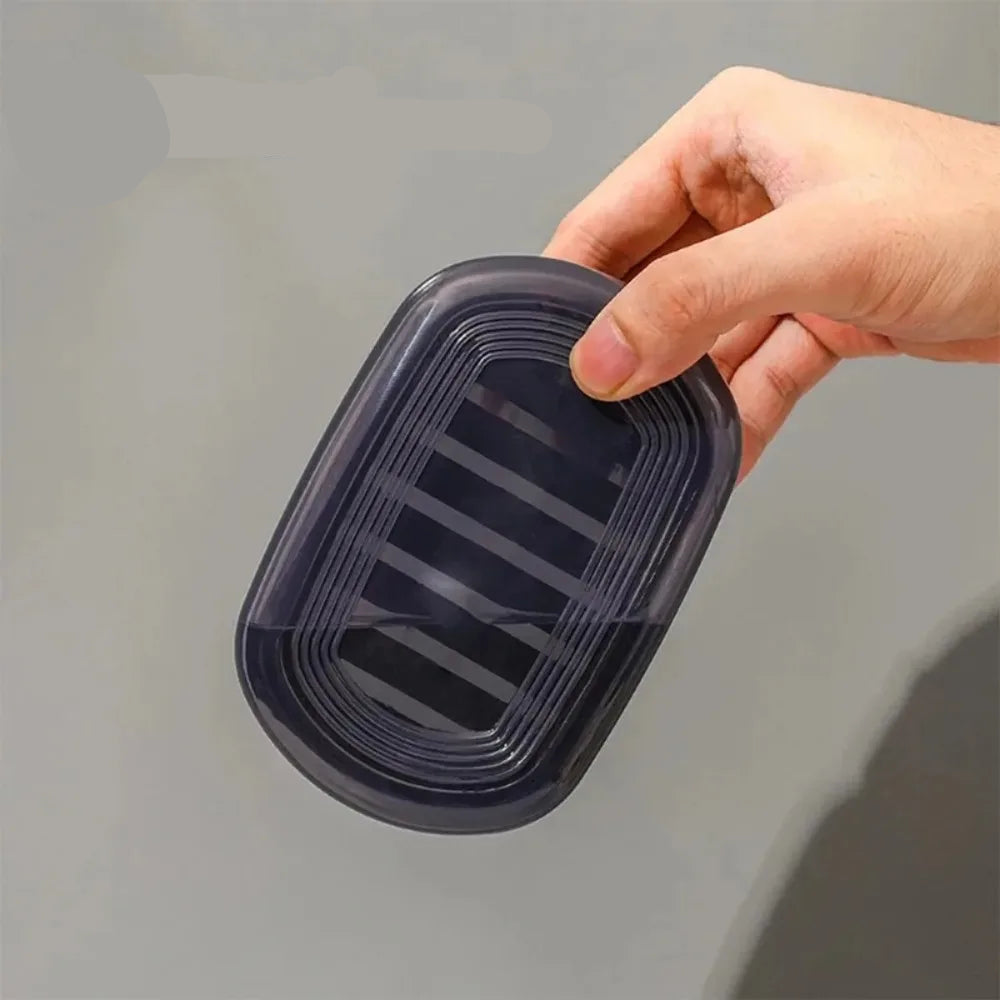 Boîte À Savon De Voyage Avec Drain Intégré, Réutilisable Et Portable, Avec Couvercle, Pour L'Organisation De La Cuisine Et Accessoires De Salle De Bain