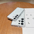 Coque De Téléphone À Charge Magnétique Magsafe, Étui Mince En Acrylique Transparent Pour Samsung Galaxy S26 S25 S24 S23 Ultra S22 plus S21 FE A35 A55